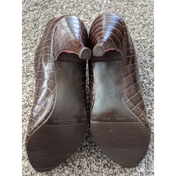 Vintage Golo Alligator Ankle Boots Womens Size 6.5 M Cherry Red Thermal Warm 70s - Picture 6 of 8